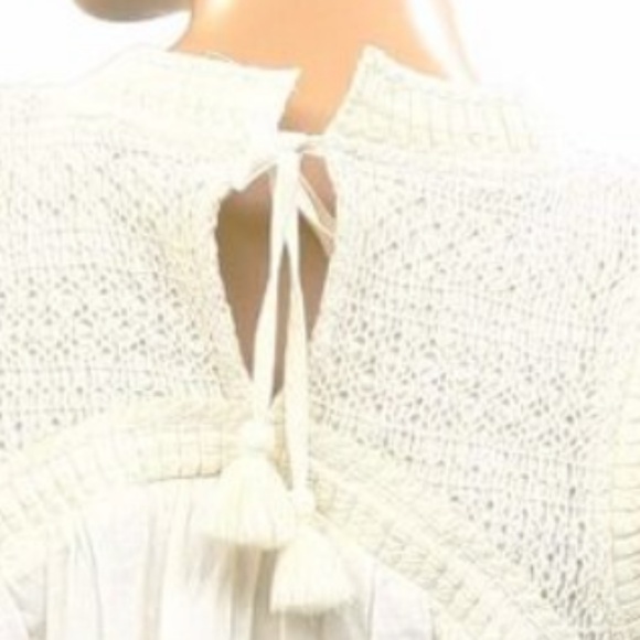 Sea New York Cream White Crochet sleeveless Blouse Tank Top - Picture 7 of 8